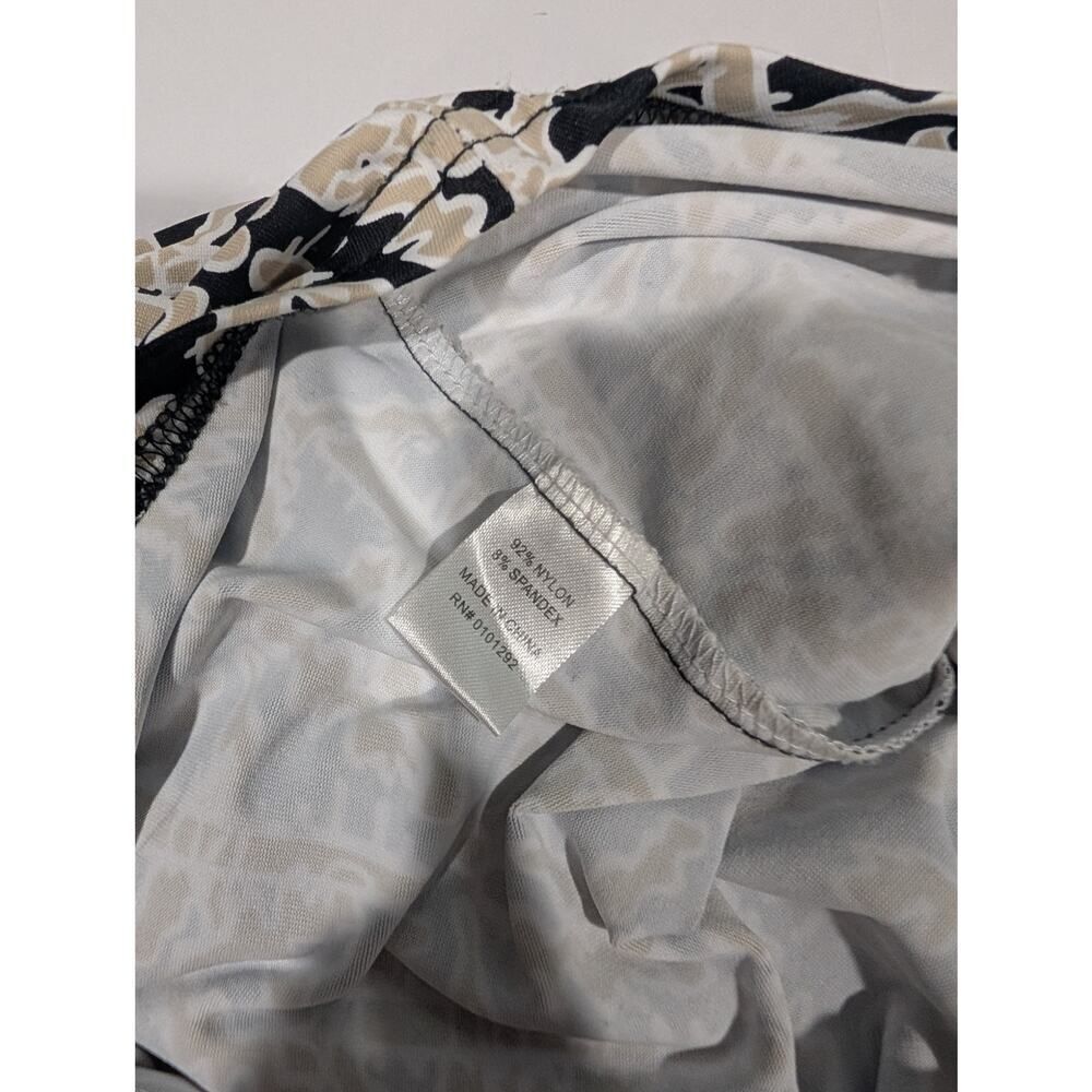 Patchington Top Womens XL Black‎ Palm Print Tank Beach Resortwear - Picture 5 of 8